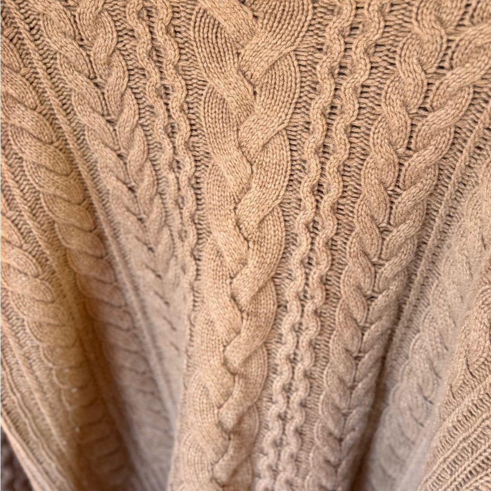 J Crew Cropped Cable Mockneck Cashmere (Camel) - Rare and Perfect Condition! 🩷 - Picture 3 of 9